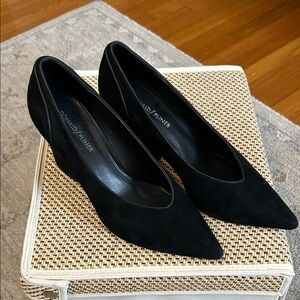 Donald J. Pliner Black Suede Heels